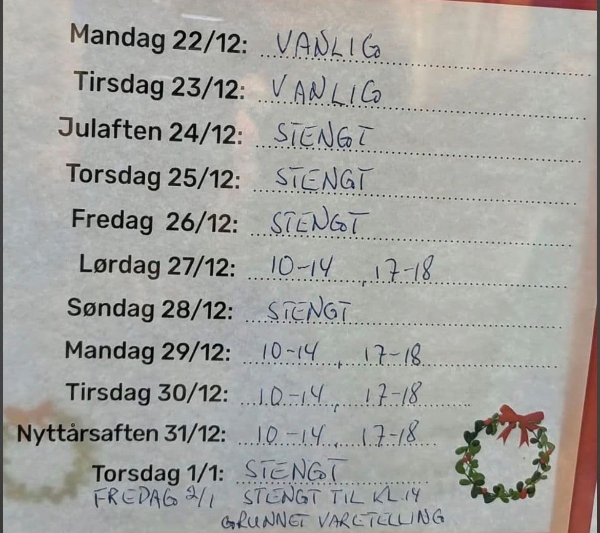 Åpningstider Coop Marked Meløy